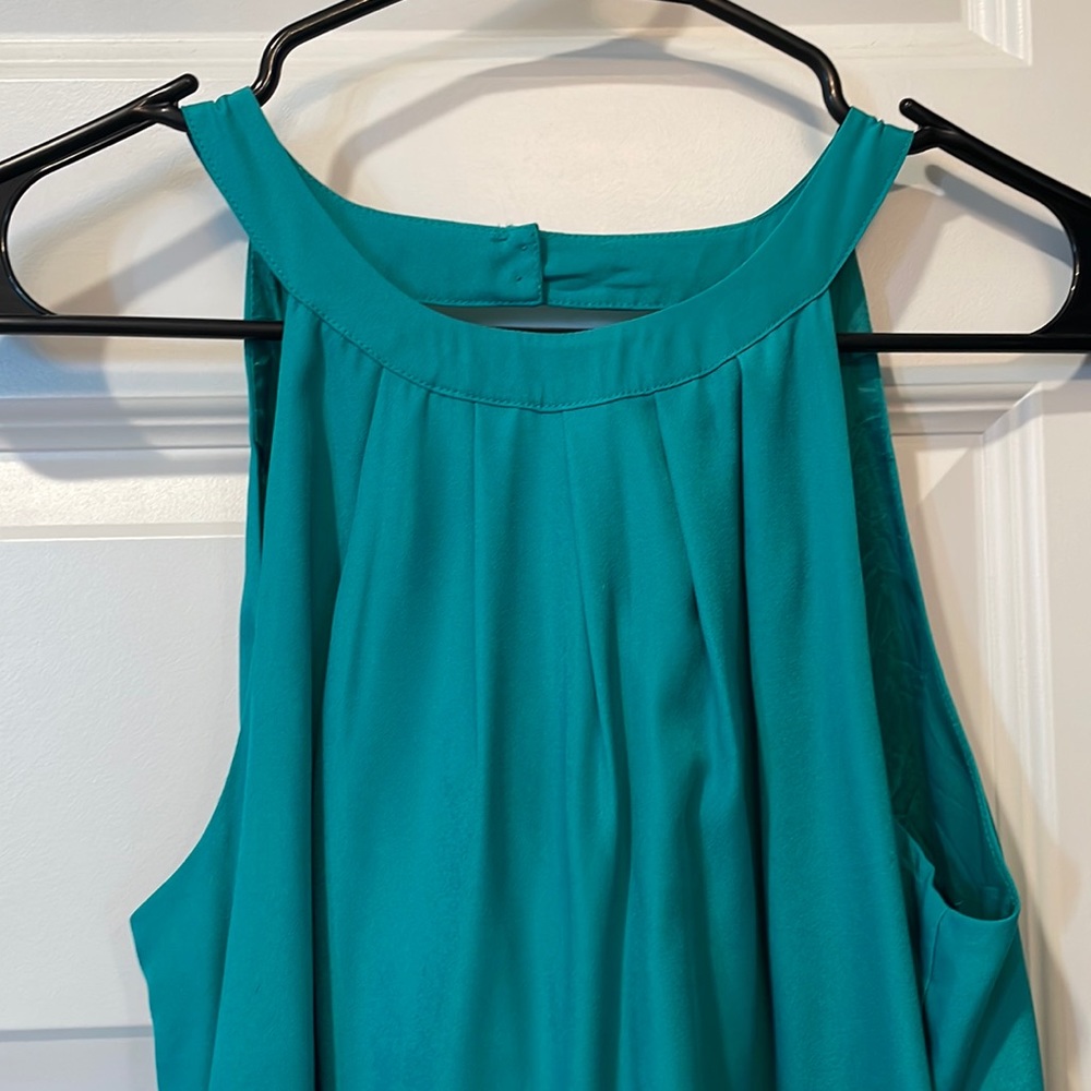 Jcrew teal cocktail dress